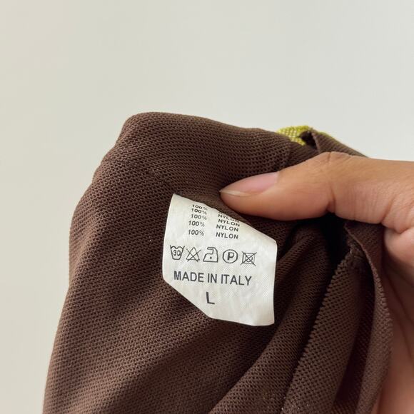 Vintage Italian psychedelic graphic mesh sleeveless top (Medium) - Picture 7 of 8